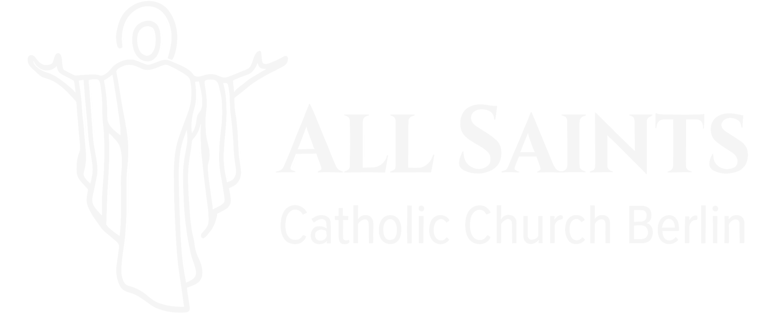 All Saints Catholic Church Berlin Logo Warm White